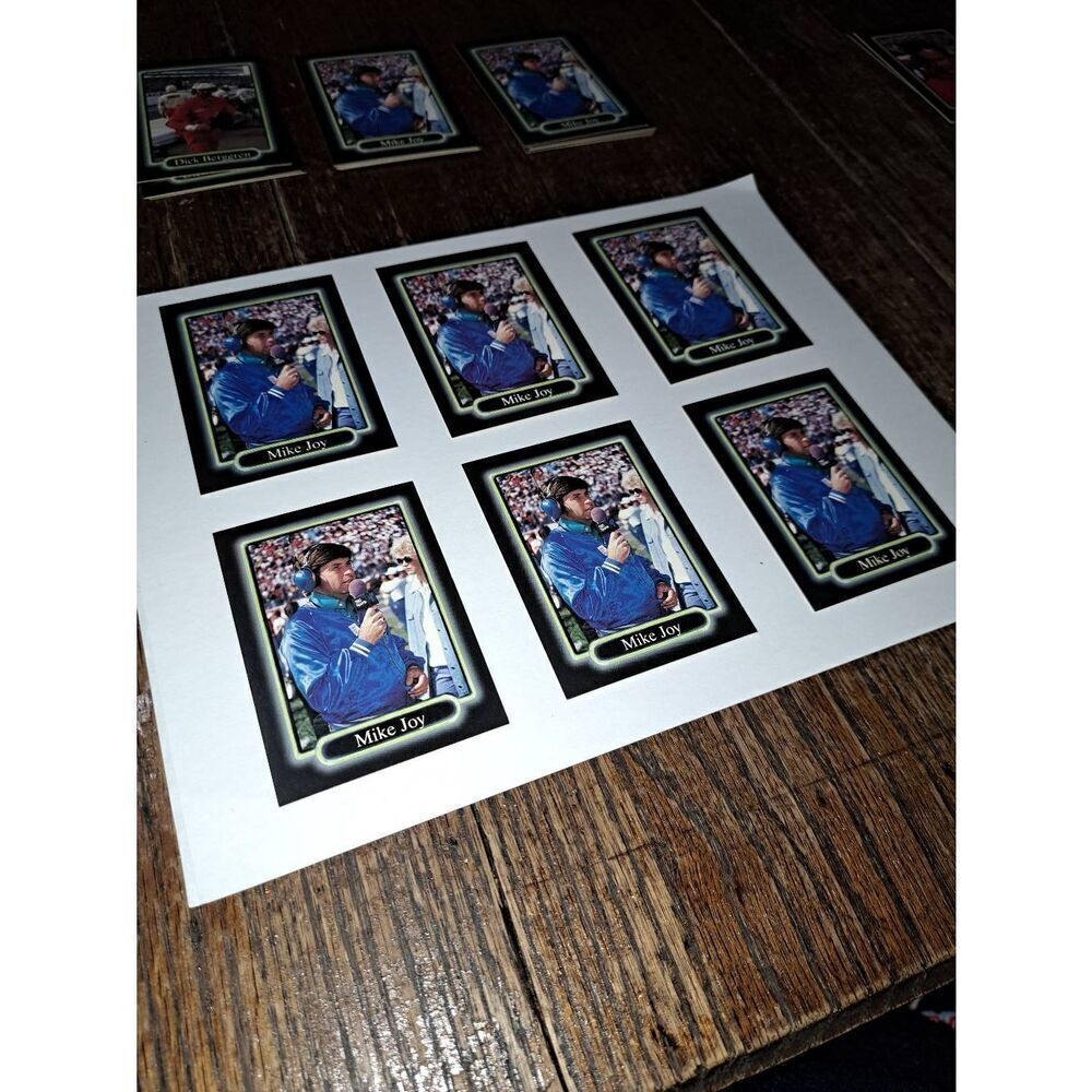 Vintage Lot 6 1990 JR Maxx Mike Joy Sportscaster Trading Card #162